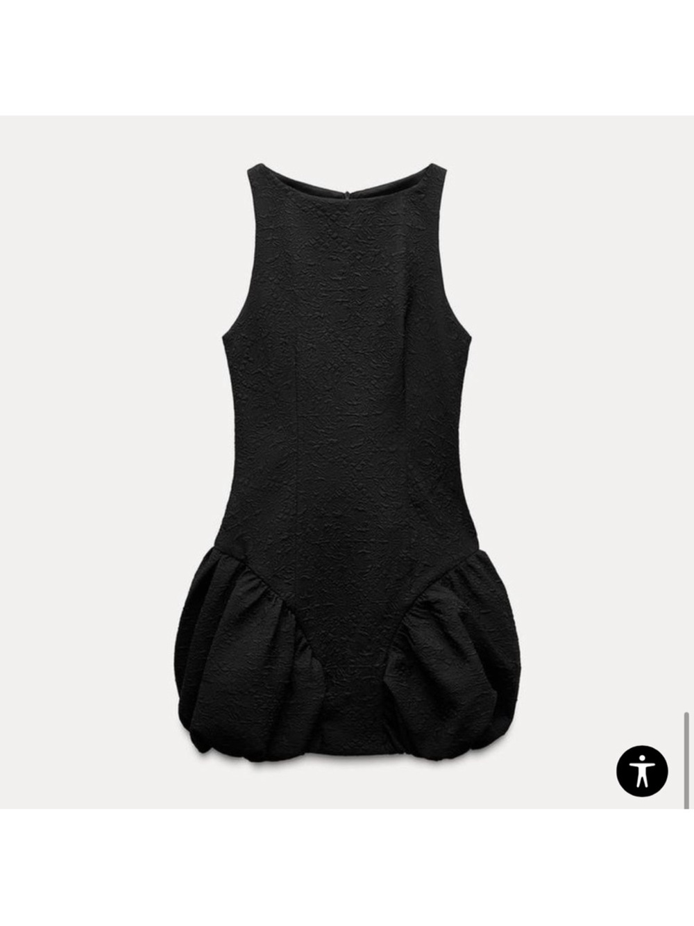 Zara Black Balloon Dress